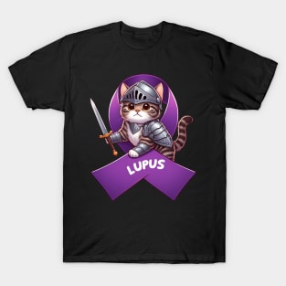 Cute Cat Lupus Awareness Warrior: Fighting for a Cause T-Shirt